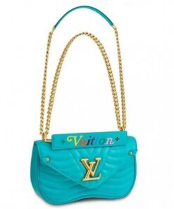 Replica Louis Vuitton Turquoise New Wave Chain Bag MM M51946 BLV648