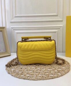 Replica Louis Vuitton Yellow New Wave Chain Bag PM M52565 BLV658 2