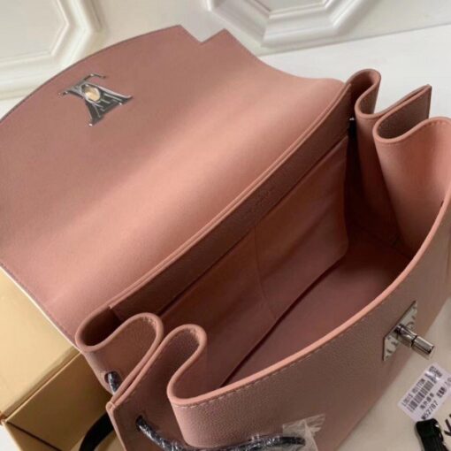 Replica Louis Vuitton Rose Ballet Lockme Ever Bag M52787 BLV738 6