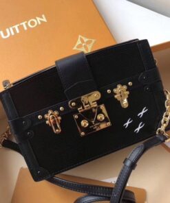 Replica Louis Vuitton Black Trunk Clutch Epi Leather M53052 BLV184 2