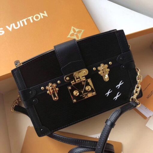 Replica Louis Vuitton Black Trunk Clutch Epi Leather M53052 BLV184 2