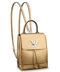 Replica Louis Vuitton Gold Lockme Mini Backpack M54575 BLV026