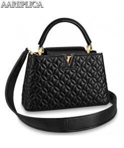 Replica Louis Vuitton Capucines PM Bag In Quilting Lambskin M55366 BLV852