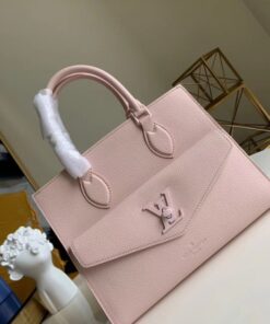 Replica Louis Vuitton White Lockme Tote PM Bag M55818 BLV779 2