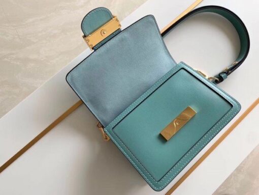 Replica Louis Vuitton Mini Dauphine Bag In Blue Leather M55837 BLV775 7