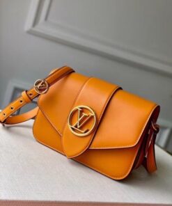 Replica Louis Vuitton LV Pont 9 Bag In Orange Calfskin M55946 BLV687 2