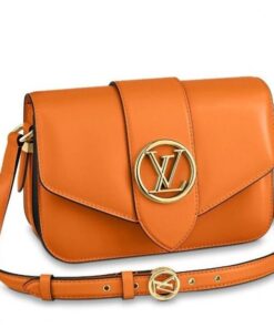 Replica Louis Vuitton LV Pont 9 Bag In Orange Calfskin M55946 BLV687