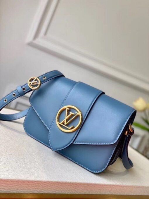 Replica Louis Vuitton LV Pont 9 Bag In Blue Calfskin M55947 BLV688 2