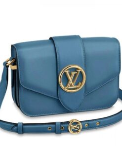 Replica Louis Vuitton LV Pont 9 Bag In Blue Calfskin M55947 BLV688