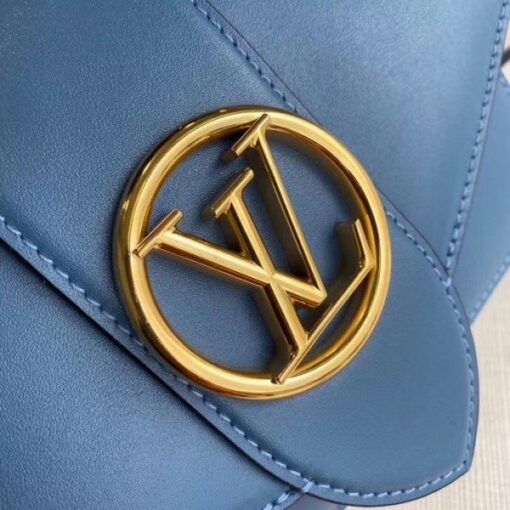 Replica Louis Vuitton LV Pont 9 Bag In Blue Calfskin M55947 BLV688 9