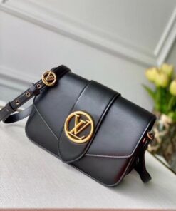 Replica Louis Vuitton LV Pont 9 Bag In Black Calfskin M55948 BLV689 2