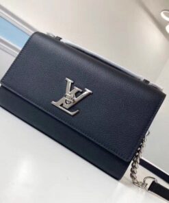 Replica Louis Vuitton Black Lockme Clutch M56087 BLV693 2