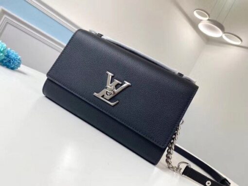 Replica Louis Vuitton Black Lockme Clutch M56087 BLV693 2