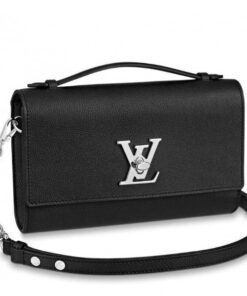 Replica Louis Vuitton Black Lockme Clutch M56087 BLV693