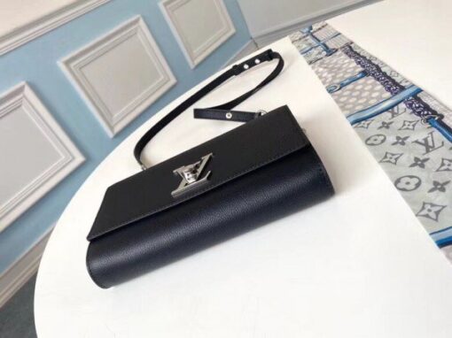 Replica Louis Vuitton Black Lockme Clutch M56087 BLV693 4