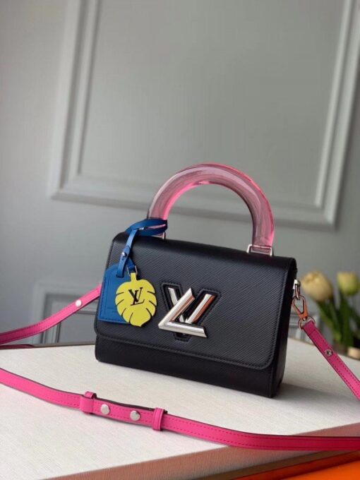 Replica Louis Vuitton Twist MM Bag With Plexiglass Handle M56112 BLV157 2