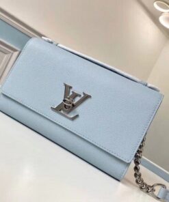 Replica Louis Vuitton Blue Lockme Clutch M56136 BLV694 2