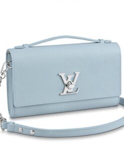 Replica Louis Vuitton Blue Lockme Clutch M56136 BLV694