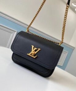 Replica Louis Vuitton Lockme Chain PM Bag In Green Leather M57073 BLV684 2