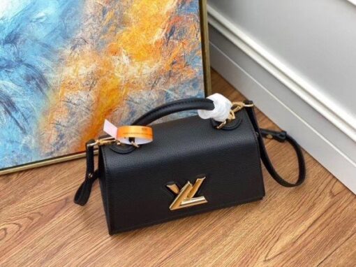 Replica Louis Vuitton Twist One Handle MM Black Bag M57090 BLV679 3