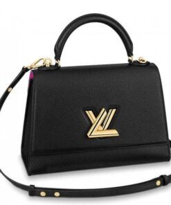 Replica Louis Vuitton Twist One Handle MM Black Bag M57090 BLV679