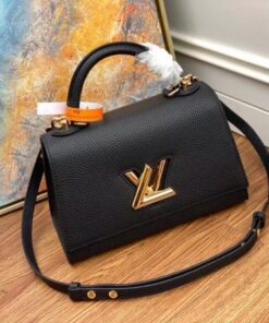 Replica Louis Vuitton Twist One Handle PM Black Bag M57093 BLV678 2