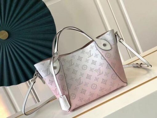 Replica Louis Vuitton Hina PM Bag Gradient Pink Mahina Leather M57858 BLV246 2