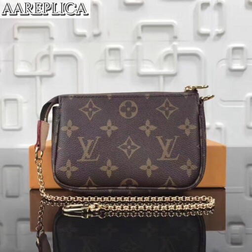 Replica Louis Vuitton Mini Pochette Bag Monogram Canvas M58009 BLV420 2