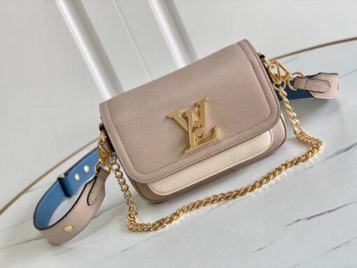 Replica Louis Vuitton Greige Lockme Tender Bag M58554 BLV710 2