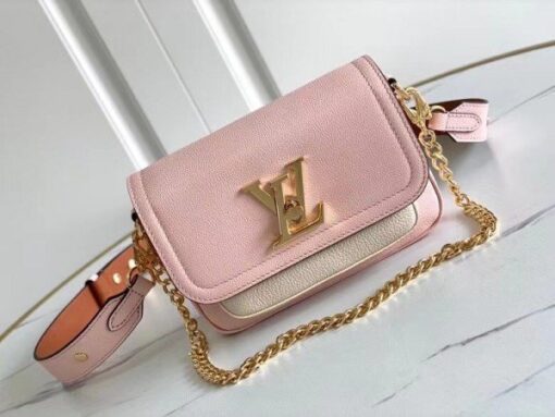 Replica Louis Vuitton Pink Lockme Tender Bag M58555 BLV712 2