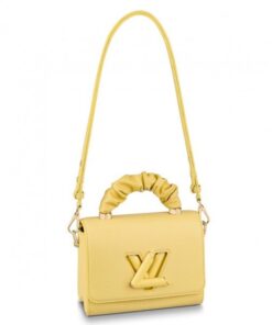 Replica Louis Vuitton Twist PM Bag In Yellow Taurillon Leather M58571 BLV713