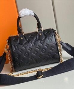 Replica Louis Vuitton Speedy Bandouli??re 22 Bag Monogram Lambskin M58631 BLV707 2