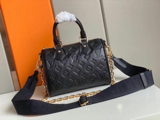 Replica Louis Vuitton Speedy Bandouli??re 22 Bag Monogram Lambskin M58631 BLV707 2