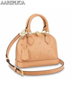 Replica Louis Vuitton Alma BB Bag With Metallic Monogram Pattern M58638 BLV733