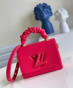 Replica Louis Vuitton Twist PM Bag In Rose Taurillon Leather M58691 BLV715 2