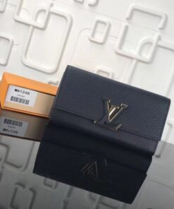 Replica Louis Vuitton Black Capucines Wallet Taurillon M61248 BLV1005 2