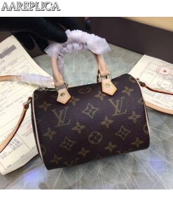 Replica Louis Vuitton Nano Speedy Bag Monogram Canvas M61252 BLV418 2