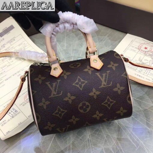 Replica Louis Vuitton Nano Speedy Bag Monogram Canvas M61252 BLV418 2