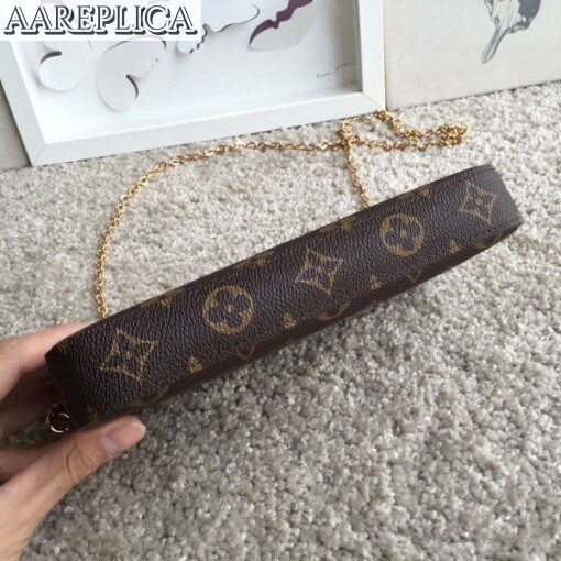 Replica Louis Vuitton Felicie Chain Wallet Monogram Canvas M61276 BLV415 4