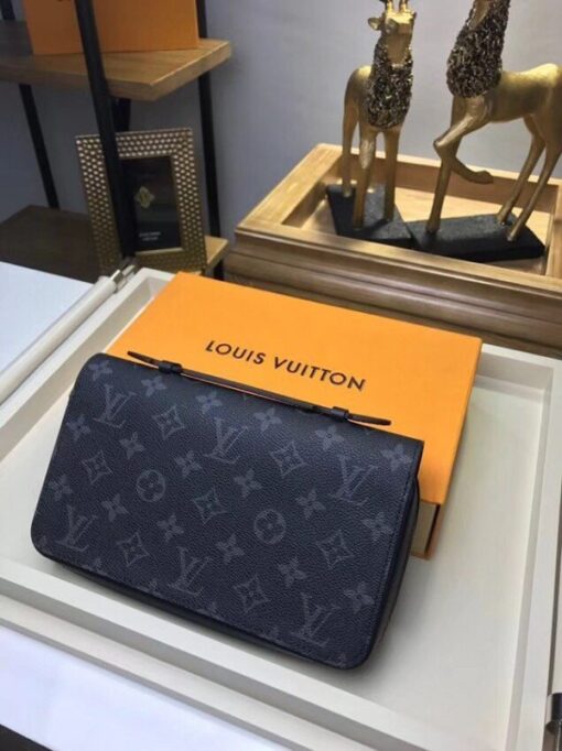 Replica Louis Vuitton Zippy XL Wallet Monogram Eclipse M61698 BLV1108 2