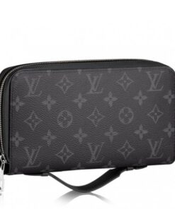 Replica Louis Vuitton Zippy XL Wallet Monogram Eclipse M61698 BLV1108