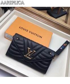 Replica Louis Vuitton Black New Wave Long Wallet M63298 BLV1012 2