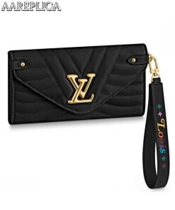 Replica Louis Vuitton Black New Wave Long Wallet M63298 BLV1012