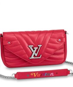 Replica Louis Vuitton Red New Wave Chain Pochette M63956 BLV622