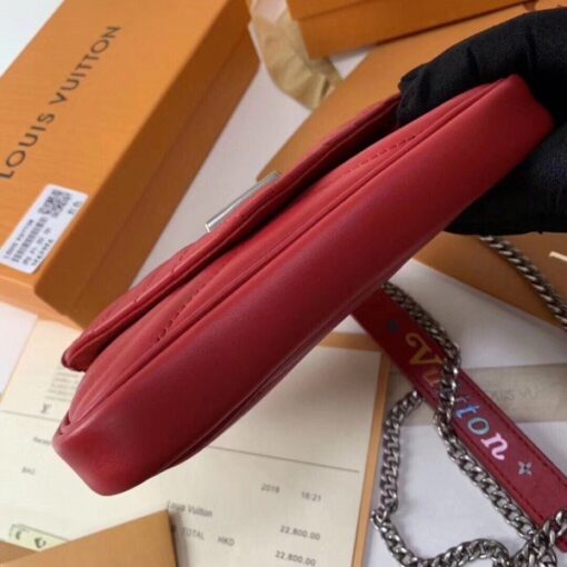 Replica Louis Vuitton Red New Wave Chain Pochette M63956 BLV622 6