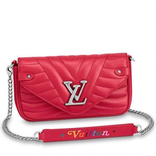 Replica Louis Vuitton Red New Wave Chain Pochette M63956 BLV622