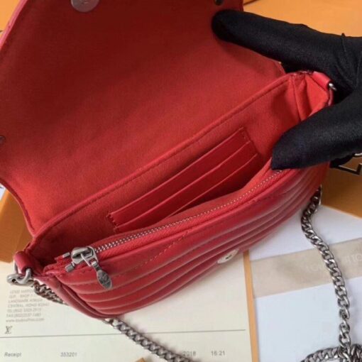 Replica Louis Vuitton Red New Wave Chain Pochette M63956 BLV622 7