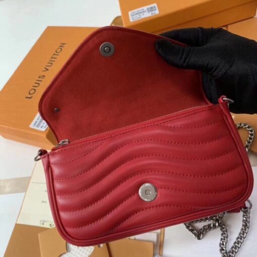 Replica Louis Vuitton Red New Wave Chain Pochette M63956 BLV622 8