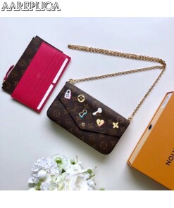 Replica Louis Vuitton Pochette Felicie Monogram Flowers M63999 BLV325 2