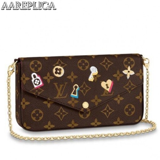 Replica Louis Vuitton Pochette Felicie Monogram Flowers M63999 BLV325